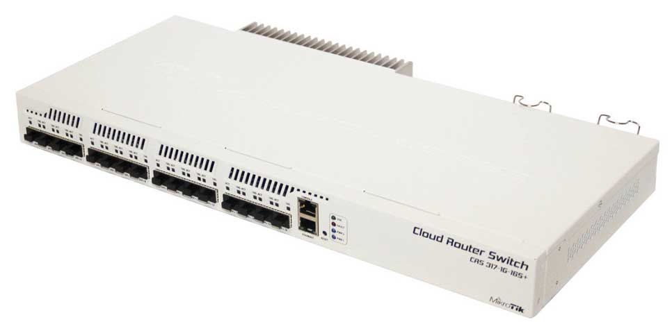 MikroTik Cloud Router Switch Rack-mountable Manageable Switch with Layer 3 Features (CRS317-1G-16S+RM) 