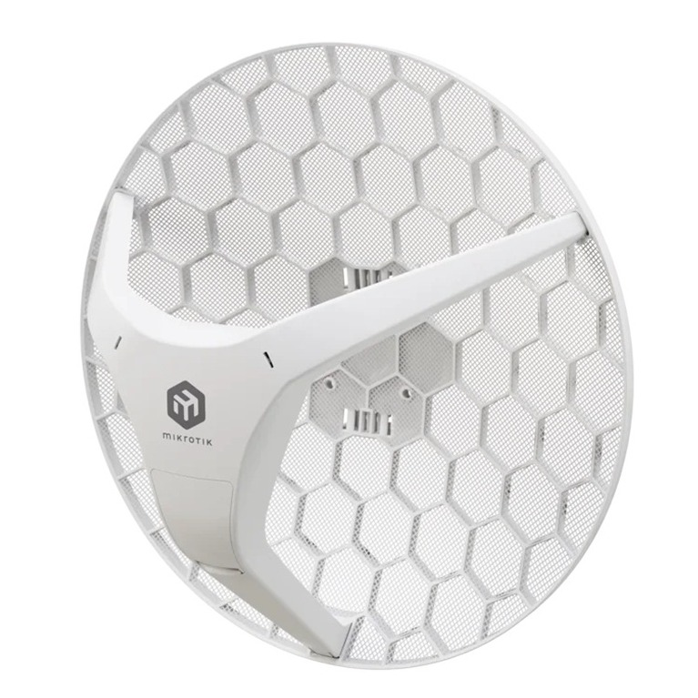 Mikrotik,LHG XL 5 ax with 27dBi 5GHz antenna, 5GHz 802.11a/n/ac/ax wireless, 800MHz CPU, 256MB RAM, 1 x Gigabit Eth, POE, PSU, pole mount,