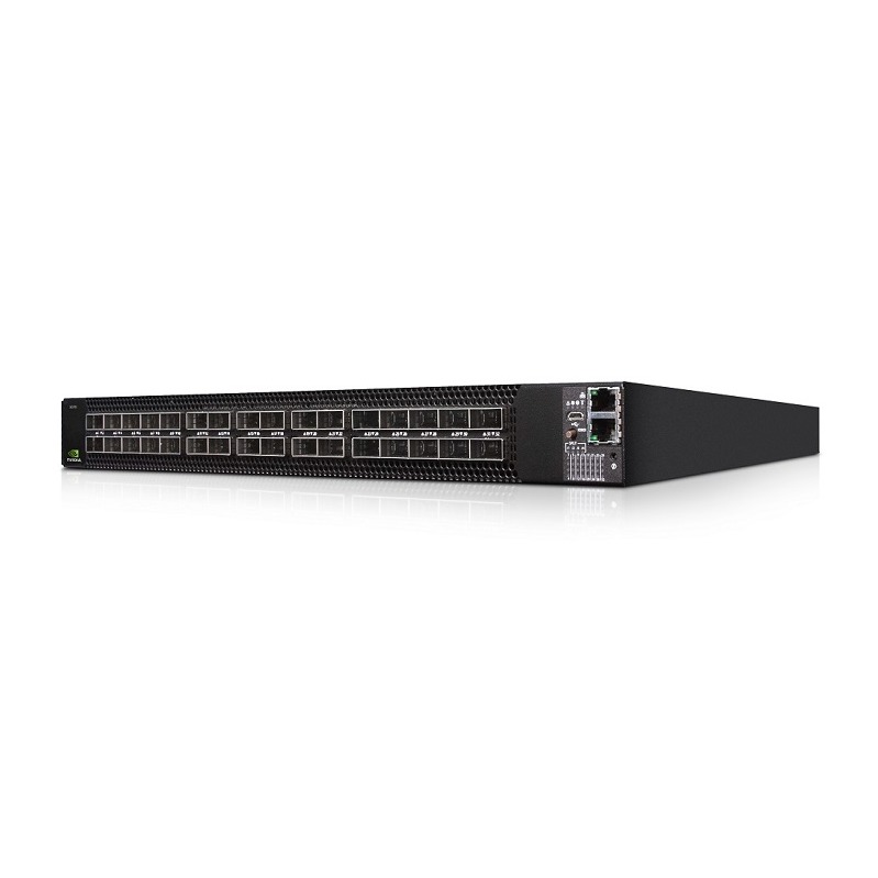 NVIDIA Spectrum-2 based 100GbE 1U Open Ethernet Switch with ONIE, 32 QSF P28 ports, 2 Power Supplies (AC), x86 CPU, standard depth,