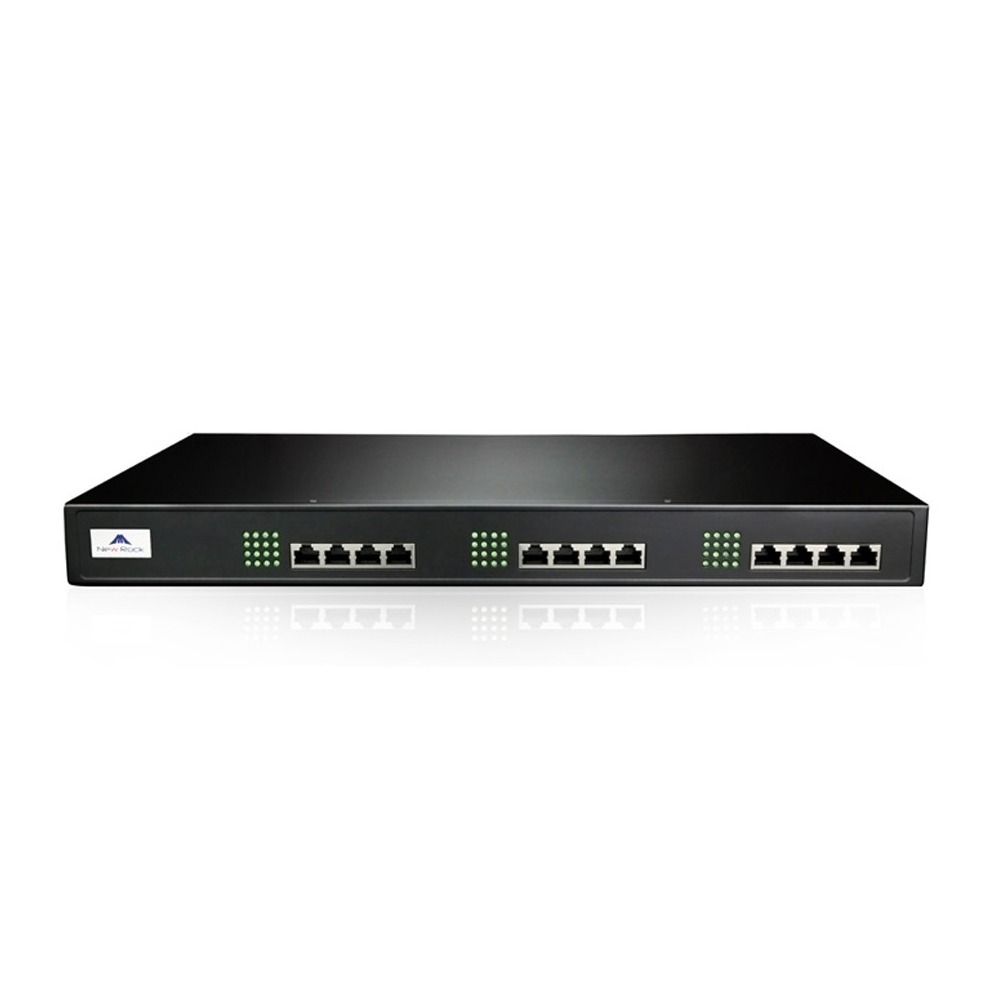 Newrock,8FXS+8FXO ports, 16 concurrent calls,2 Giga ETH ports,1U,19