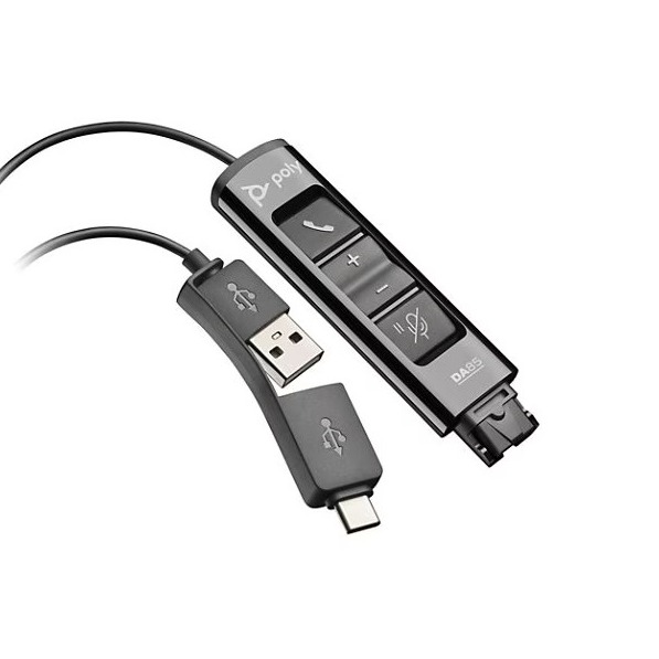 Poly DA85 USB to QD Black Adapter TAA