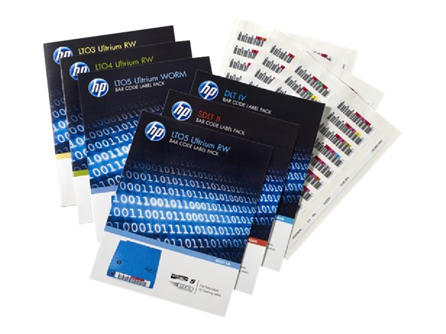 HP LTO-­‐6 Ultrium RW Bar Code Label Pack