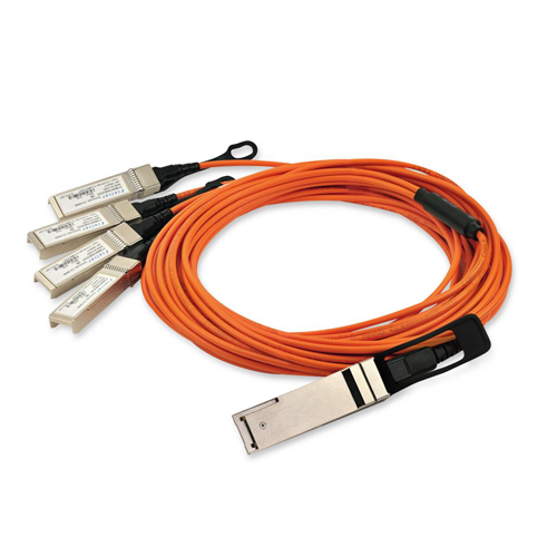 40GBASE Active Optical QSFP to 4SFP breakout Cable. 10m