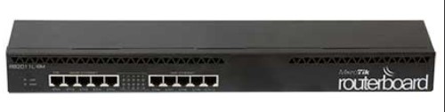 1U rackmount, 5xEthernet, 5xGigabit Ethernet, PoE out on port 10, 600MHz CPU, 64MB RAM, RouterOS L4