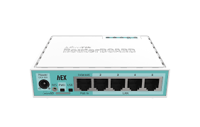 hEX 5x Gigabit Ethernet, Dual Core 880MHz CPU, 256MB RAM, USB, microSD, RouterOS L4