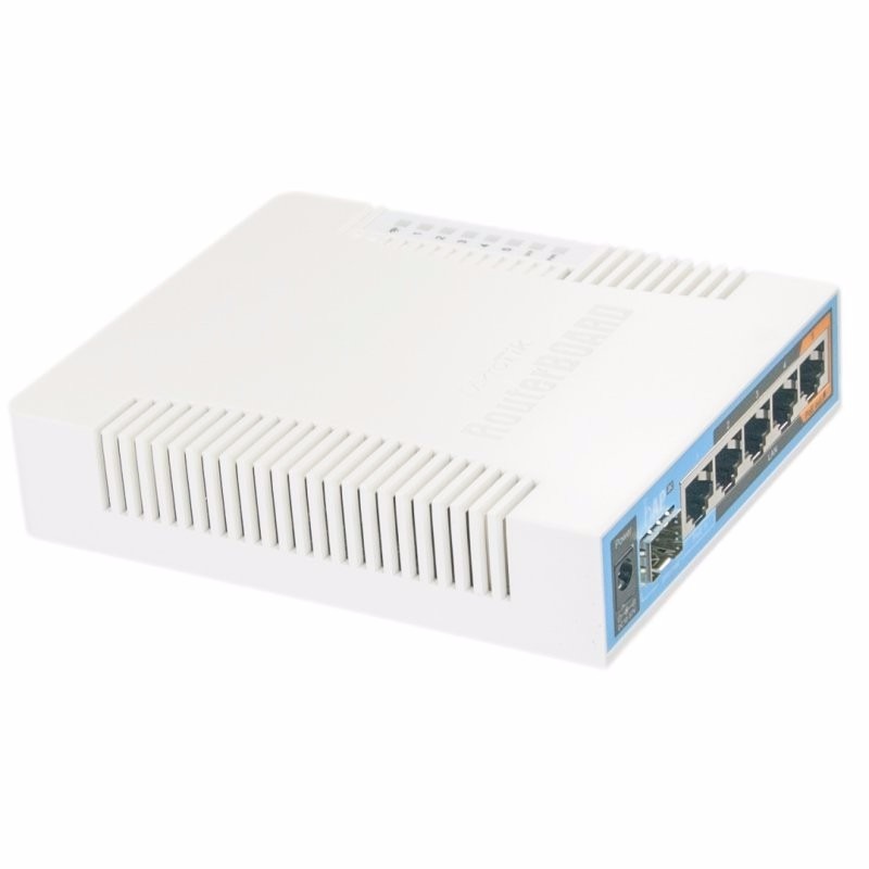Mikrotik hap ac-RB962UiGS-5HacT2HnT Dual concurrent triple chain 2.4/5GHz AP, 802.11ac/a/n/b/g, Five Gigabit Ethernet ports
