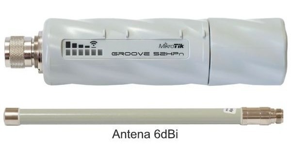 Mikrotik RBGrooveA-52HPn 2.4GHz/5GHz AP/Backbone/CPE, N-male connector, includes 2.4GHz/5GHz 6dBi Omni Antenna