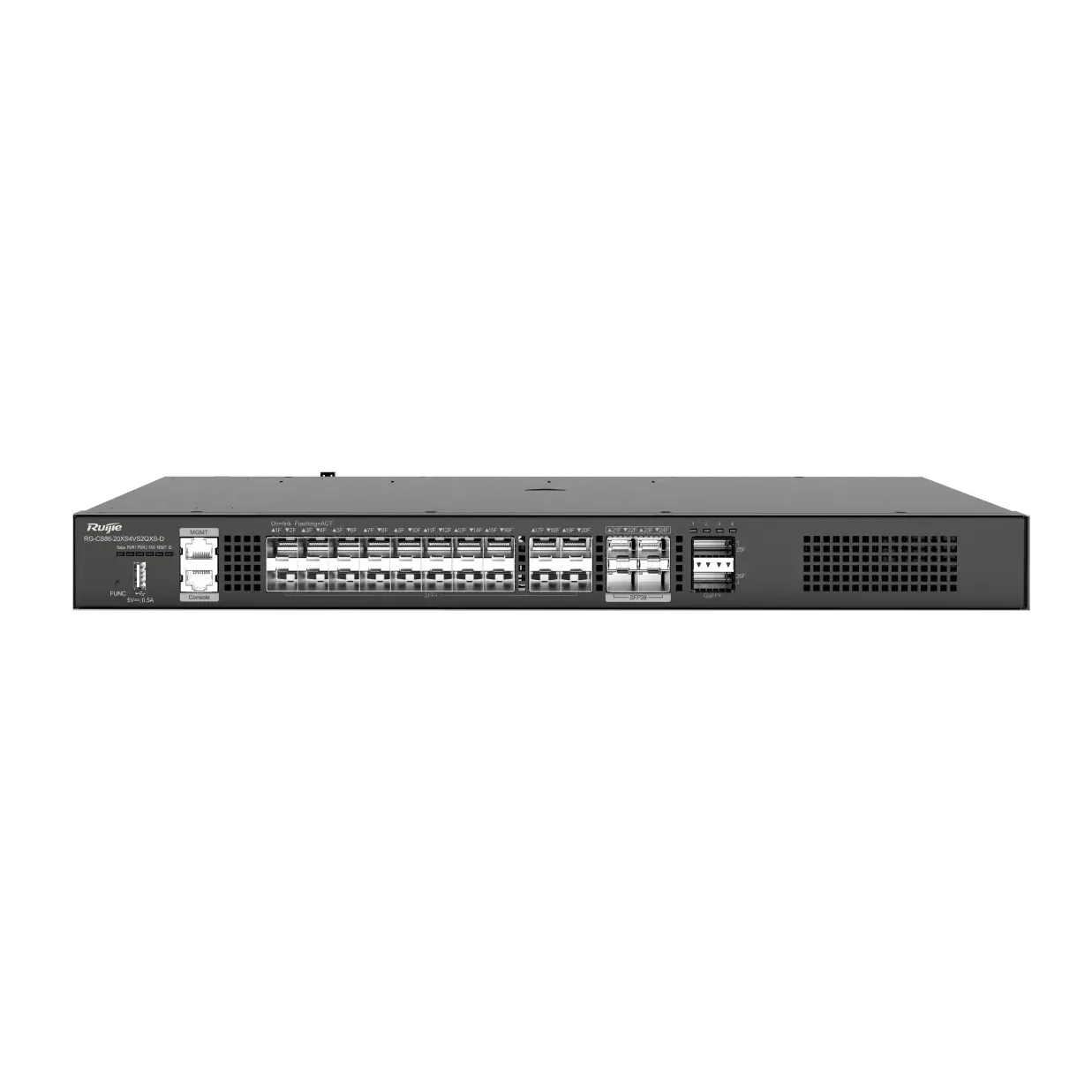 20-Port 10/2.5GE(SFP+), Layer 3 Ruijie Core/Aggregation Switch with Cloud Management, 4-Port 25/10GE(SFP28), 2-Port 40GE