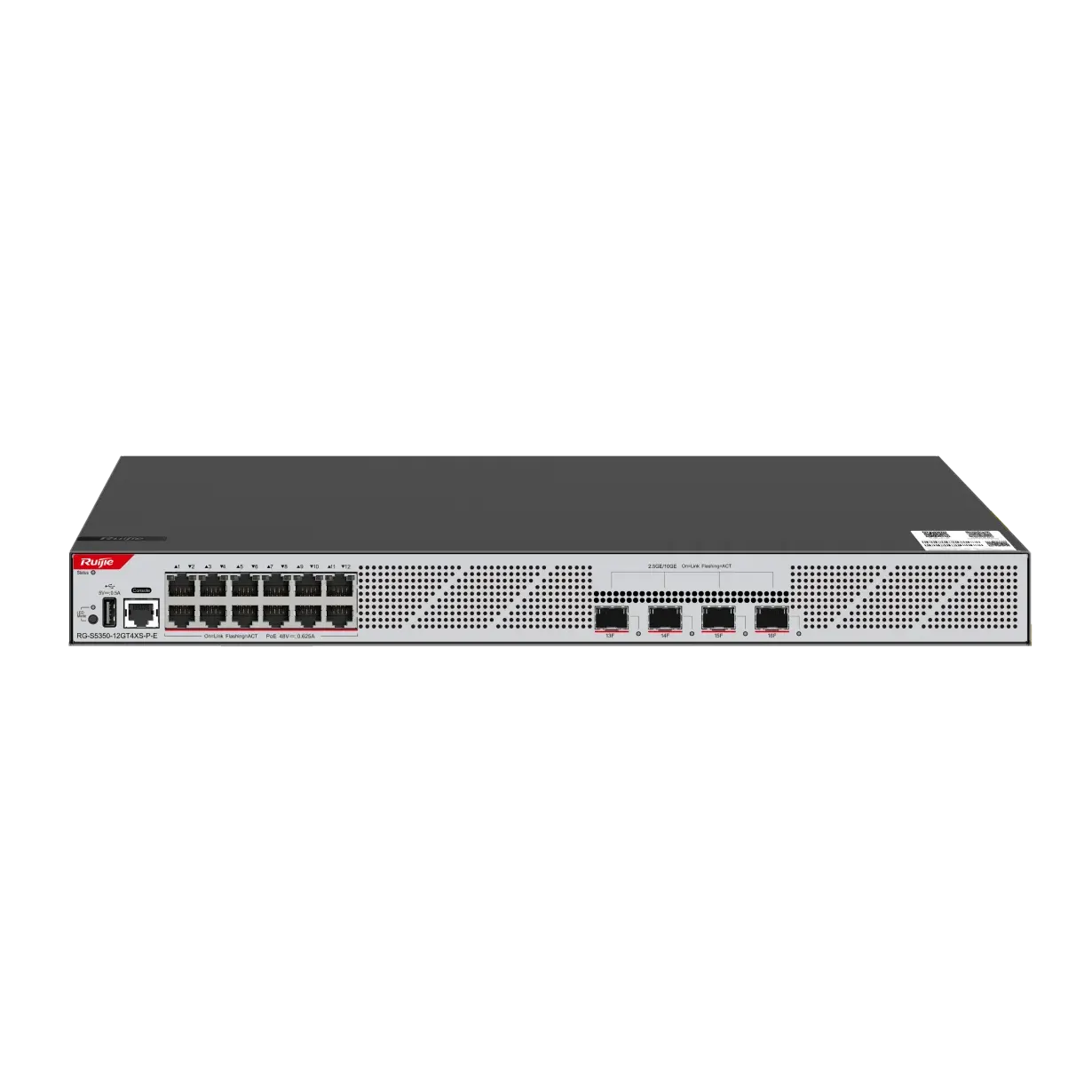 Ruijie 12-Port GE Layer 3 Managed Access Switch with PoE+, 4-Port 10GE Uplink