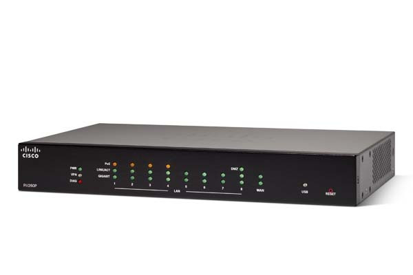  Cisco VPN Router with 8 GB ports (4 ports POE) 