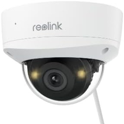 Reolink P327, 5MP HD & Color Night Vision IK10 Vandal-Proof PoE Camera, Two-Way Audio, Person/Vehicle/Animal Detection