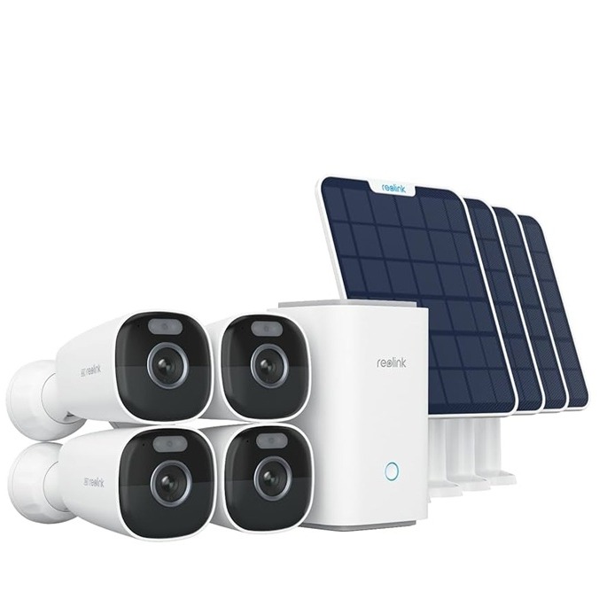 Reolink Home Hub with 4 x Argus Eco Ultra + Solar Panel 2 