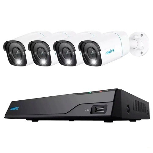 Reolink NVS8-5MB4, Bundle of 4 x 5MP Super HD Bulet Camera With 8-Channel POE NVR, 2TB HDD Built-in