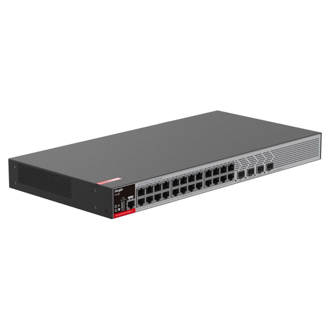24-Port Gigabit Layer 2+ Managed PoE+ Switch with Four 2.5GE Uplink SFP Ports