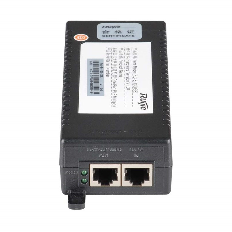 1-port PoE adapter (1000Base-T, PoE+/ 802.3at)