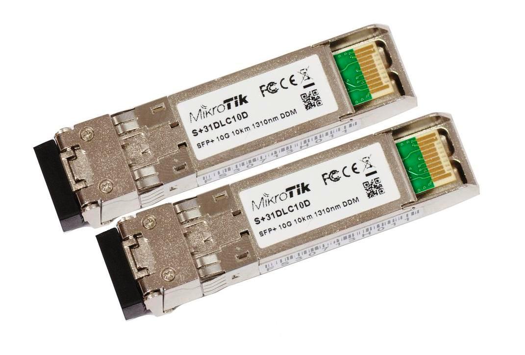 pair of SFP+ (10Gbit) modules, 10km, for single optical cable