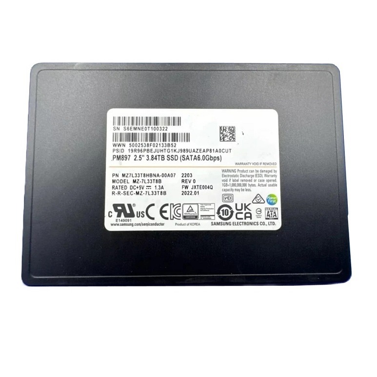 Samsung MZ7L33T8HBNA-00A07 PM897 3.8TB SATA 6Gb/s TLC 2.5