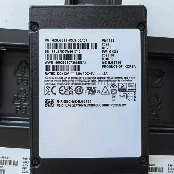 Samsung MZILG3T8HCLS-00A07 PM1653 3.84TB 2.5