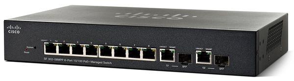 Cisco SF302-08MPP-K9 8-port 10/100 Max PoE+ Managed Switch