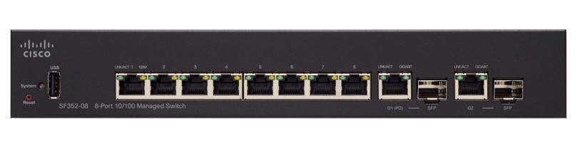 Cisco SF352-08 8-port 10/100 Managed Switch