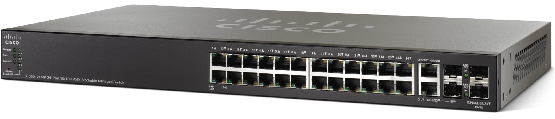 Cisco SF500-24MP-K9 24-port 10/100 Max PoE+ Stackable Managed Switch