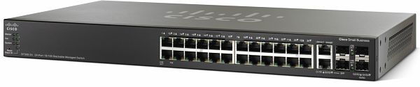 Cisco SF500-24P-K9 24-port 10/100 POE Stackable Managed Switch w/Gig Uplinks