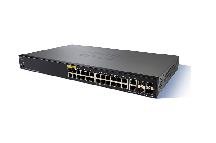 Cisco 28 Gigabit PoE including 2 SFP slots, 2 Gigabit Ethernet combo