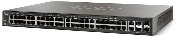 Cisco SG500-52MP-K9 52-port Gigabit Max PoE+ Stackable Managed Switch