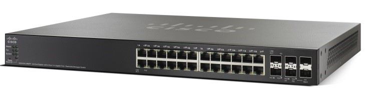 Cisco SG500X-24MPP-K9 24-port Gig Plus 4 10-Gig Max PoE+ Switch