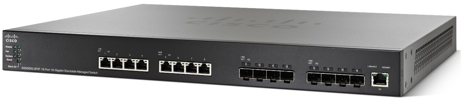 Cisco SG500XG-8F8T-K9 16-port 10-Gigabit Stackable Managed Switch