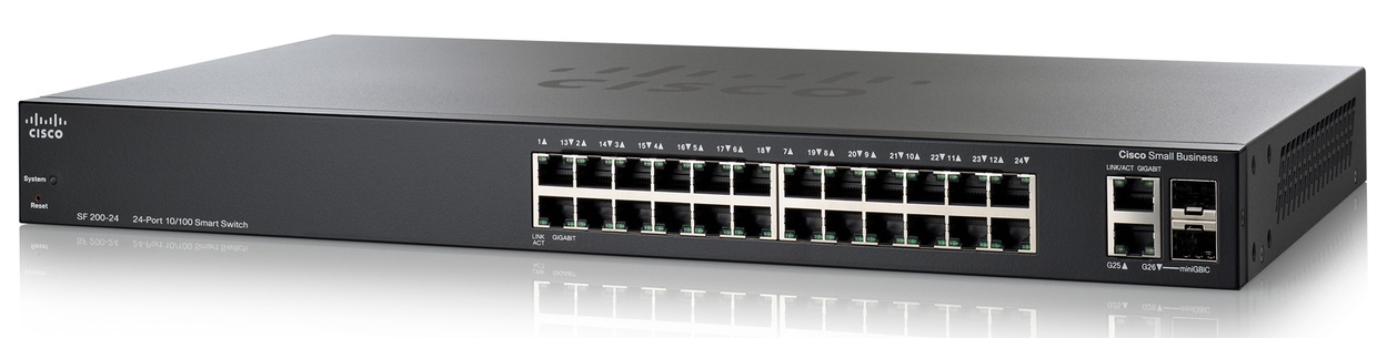 Cisco SLM224GT SF 200-24 24-Port 10/100 Smart Switch Refresh