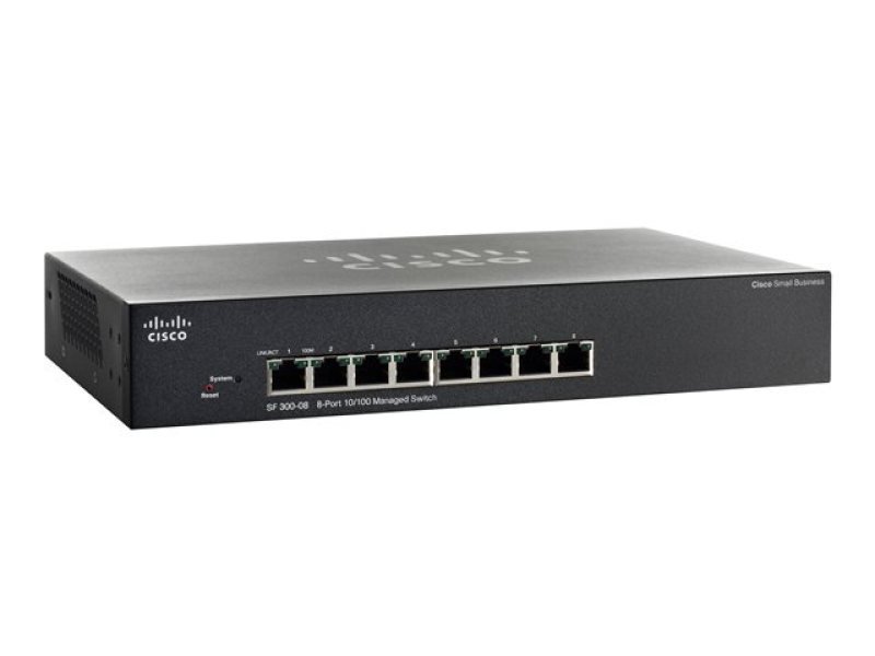 SF 300-08 8-port 10/100 Managed Switch
