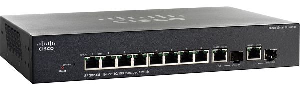 Cisco SRW208G-K9 SF302-08 8-port 10/100 Managed Switch with Gigabi