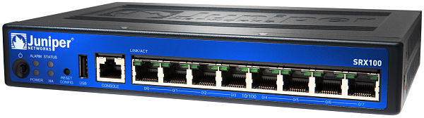 SRX services gateway 100 with 8xFE ports with 2GB DRAM and 2GB Flash