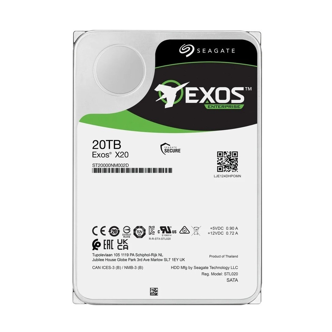 Seagate Exos X20 ST20000NM002D - hard drive - 20 TB - SAS 12Gb/s