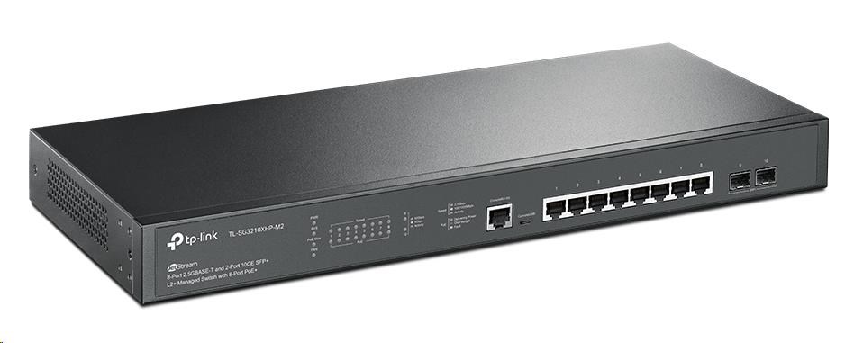 JetStream 8-Port 2.5GBASE-T and 2-Port 10GE SFP+ L2+ Managed Switch with 8-Port PoE+