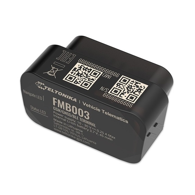 Teltonika,tracking terminal with GNSS, GSM, and Bluetooth® connectivity.