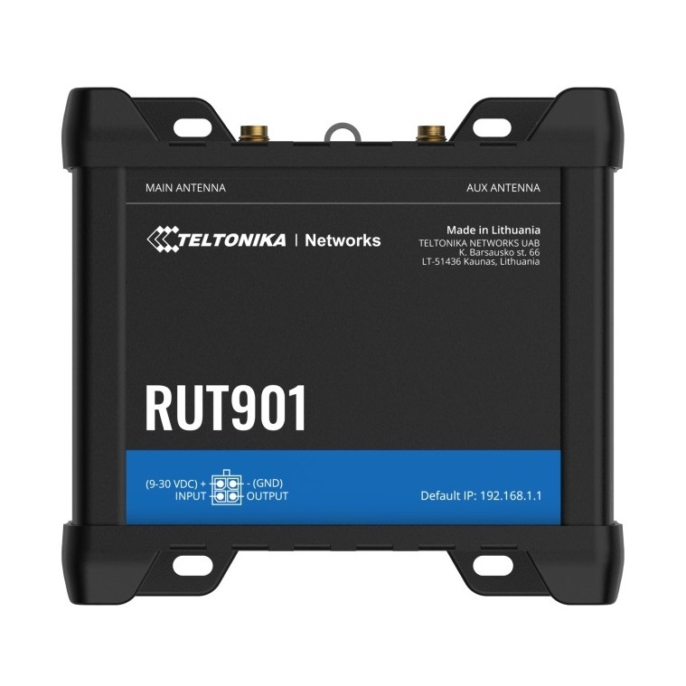 TELTONIKA Dual SIM LTE Cat4 Industrial Cellular Wi-Fi4 Router (RUT901)