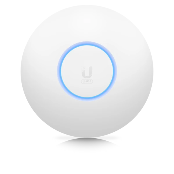UniFi 6 Lite Access Point with dual-band 2x2 MIMO in a compact design for low-profile mounting.