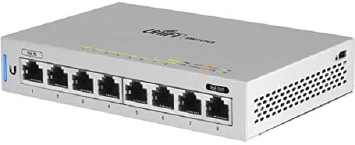 Ubiquiti US-8 Unifi Switch 8-Port Fully managed 802.3af PoE Gigabit switch, 