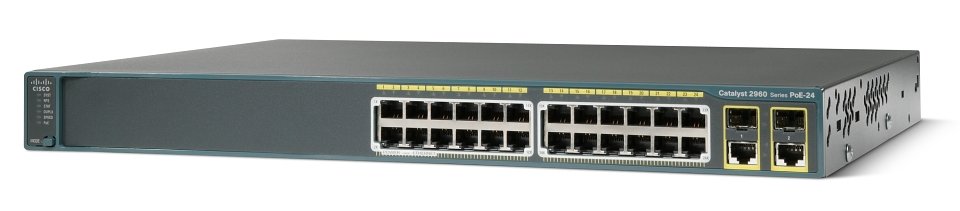 Cisco Catalyst WS-C2960+24PC-L 24 10/100 PoE + 2 T/SFP LAN Base