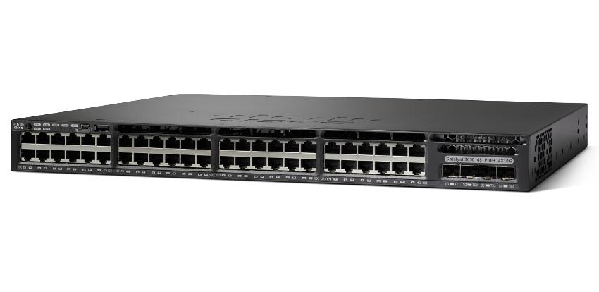 Cisco Catalyst 3650 48 Port Full PoE 4x1G Uplink IP Services 