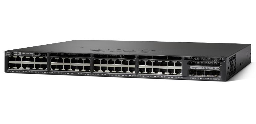 Cisco Catalyst 3650 48 Port PoE 4x10G Uplink LAN Base 