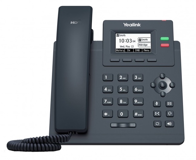 Yealink T31P IP Phone, 2 VoIP Accounts. 2.3-Inch Graphical Display. Dual-Port 10/100 Ethernet, 802.3af PoE, Power Adapter Not Included