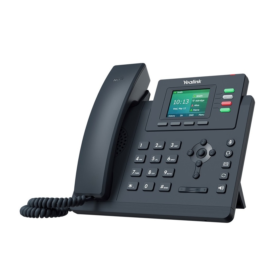 Yealink SIP-T33G Entry-level IP Power over Ethernet Corded Phone with 4 Lines, HD Voice and 2.4 Inch LCD Colour Display with Backlight