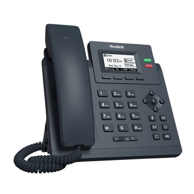 IP-telefoon 2 SIP-accounts, 2,3-inch scherm, PoE, 2 Gigabit Ethernet-poorten.