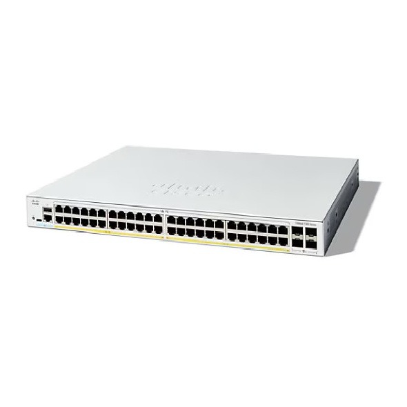 Cisco catalyst C1300X-48P-4X, 48 ports gigabit POE+ 740W + 4 x 10G SFP28 (10G Uplink, 25G available for stacking only)