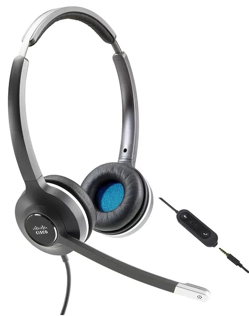 Cisco Headset 522 (Wired Dual with 3.5mm connector and USB-C Adapter)