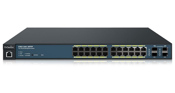 Wireless Management Switch with 24 GE PoE + 4 GE SFP IEEE802.3at/af, 410w PoE, (Manage max 50 Aps)