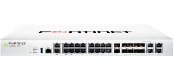 FortiGate-101F Hardware plus 3 Year 24x7 FortiCare and FortiGuard Unified Threat Protection (UTP).